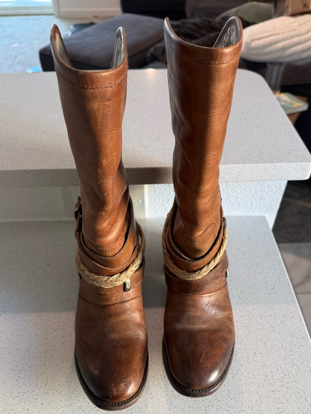 Freebird by Steven Women's Drove Boots with Straps- Tan leather - Size 7 - Picture 4 of 10